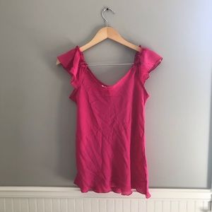 Heather Laine Jamaica - saturated pick sleeveless blouse. Size M.